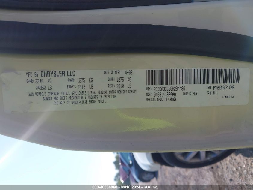 2C3KA33G68H284486 2008 Chrysler 300 Limited