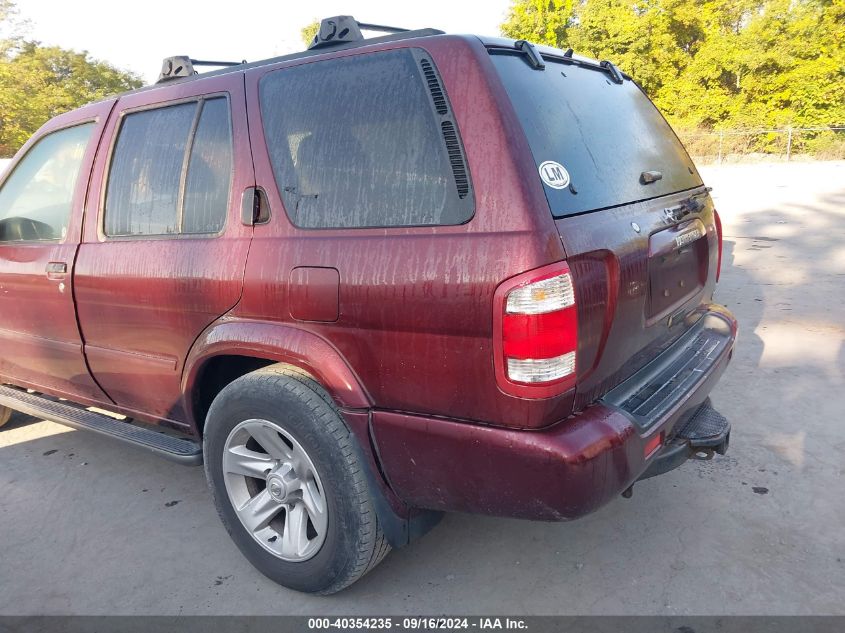 2003 Nissan Pathfinder Le/Se VIN: JN8DR09Y83W835222 Lot: 40354235