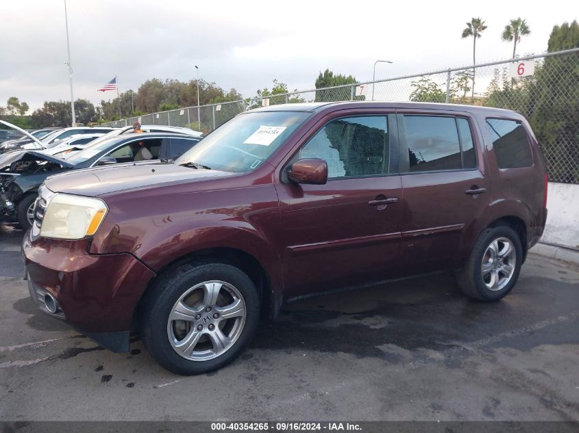 2012 Honda Pilot Ex-L VIN: 5FNYF3H54CB380050 Lot: 40354265