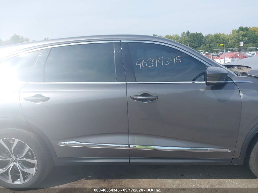 2022 Acura Mdx Technology Package VIN: 5J8YE1H46NL033870 Lot: 40354345