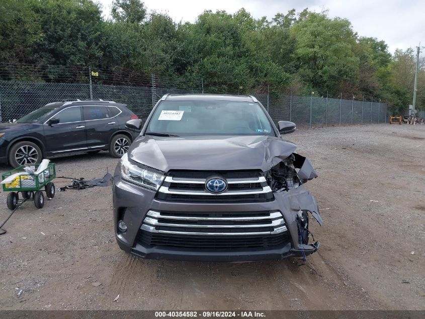 2019 Toyota Highlander Hybrid Limited VIN: 5TDDGRFH3KS076617 Lot: 40354582