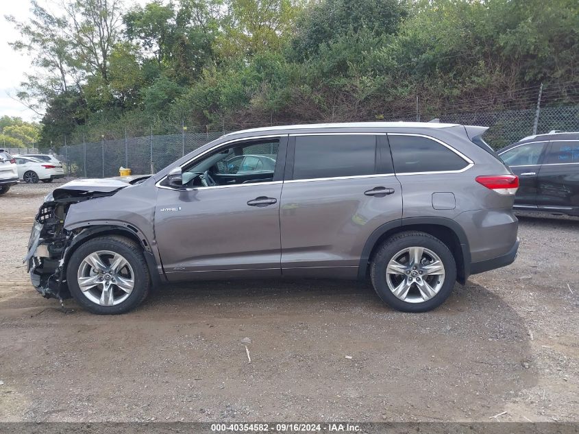 2019 Toyota Highlander Hybrid Limited VIN: 5TDDGRFH3KS076617 Lot: 40354582