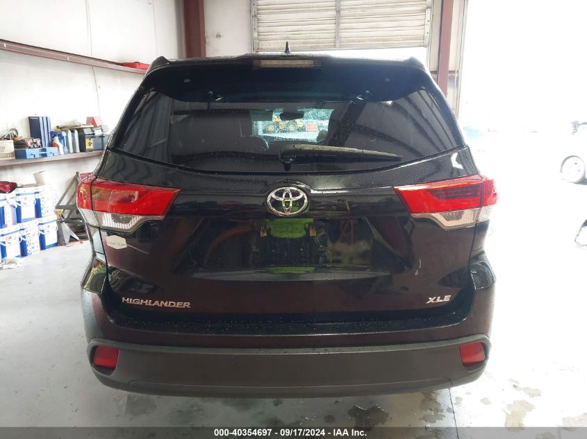 2019 Toyota Highlander Xle VIN: 5TDKZRFH7KS561831 Lot: 40354697