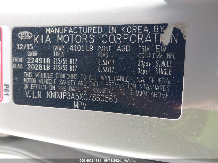 KNDJP3A5XG7860565 2016 Kia Soul +