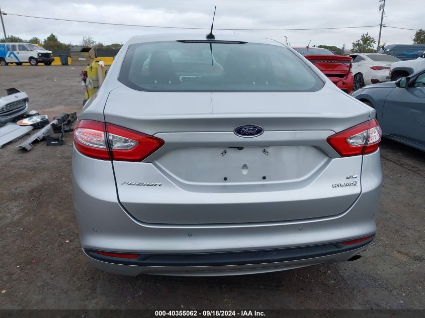 2016 Ford Fusion Hybrid Se VIN: 3FA6P0LU7GR386341 Lot: 40355062