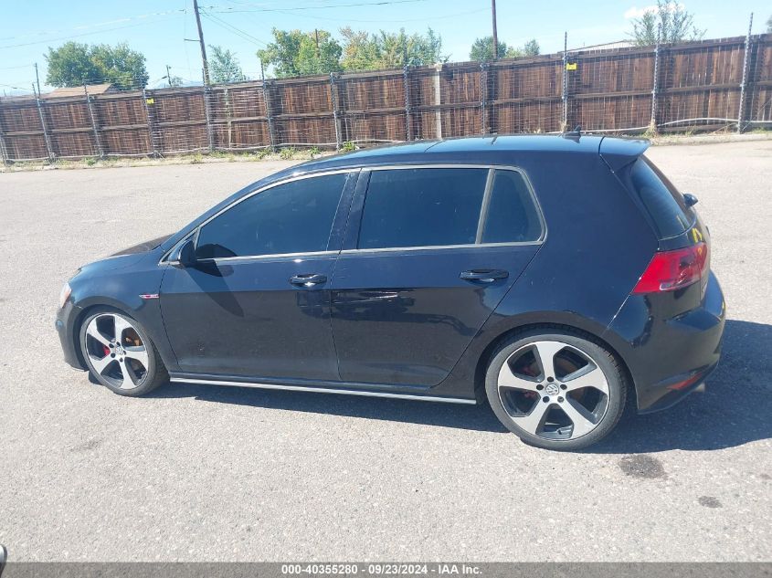 2015 Volkswagen Golf Gti 2.0T Autobahn 4-Door VIN: 3VW4T7AU8FM005632 Lot: 40355280