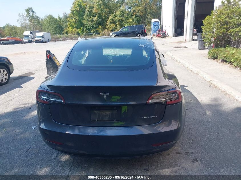 2022 Tesla Model 3 Long Range Dual Motor All-Wheel Drive VIN: 5YJ3E1EB9NF207252 Lot: 40355285