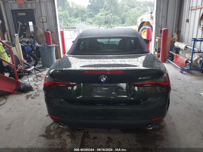 2022 BMW 430I VIN: WBA23AT05NCJ63392 Lot: 40355384