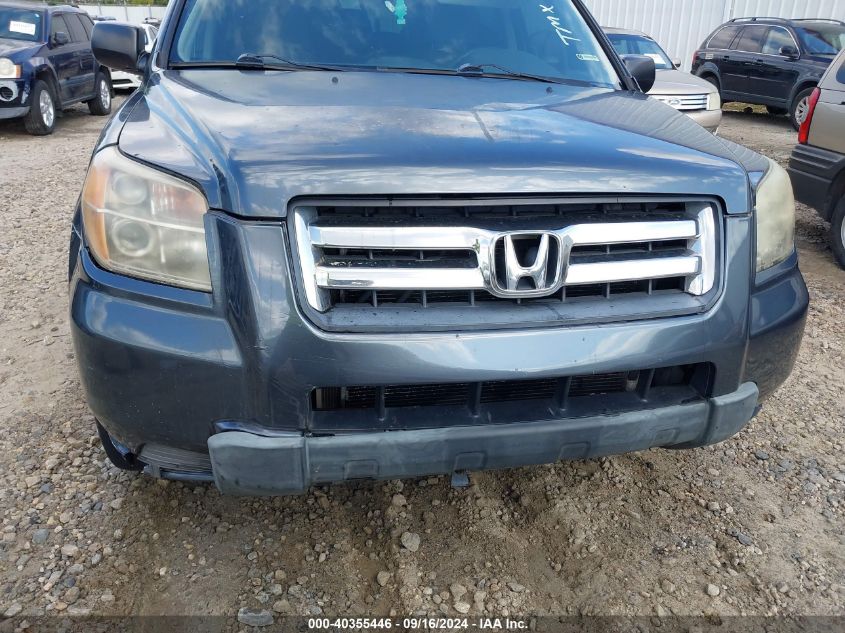 2006 Honda Pilot Lx VIN: 2HKYF18196H554069 Lot: 40355446