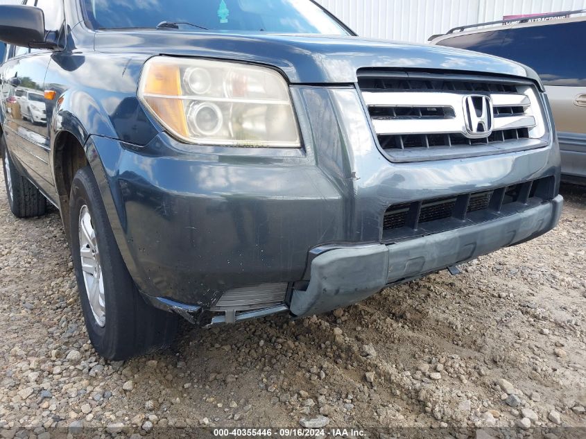 2006 Honda Pilot Lx VIN: 2HKYF18196H554069 Lot: 40355446