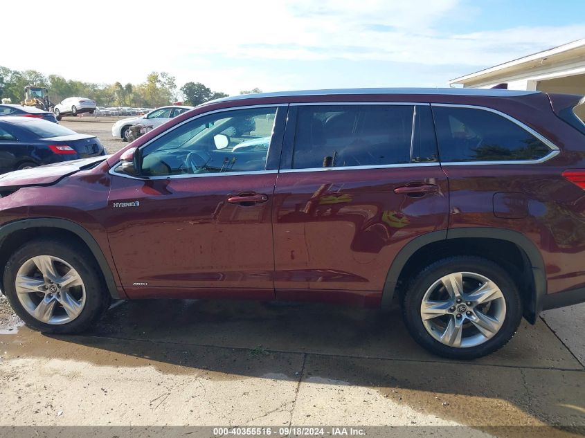 2019 Toyota Highlander Hybrid Limited VIN: 5TDDGRFH3KS060630 Lot: 40355516