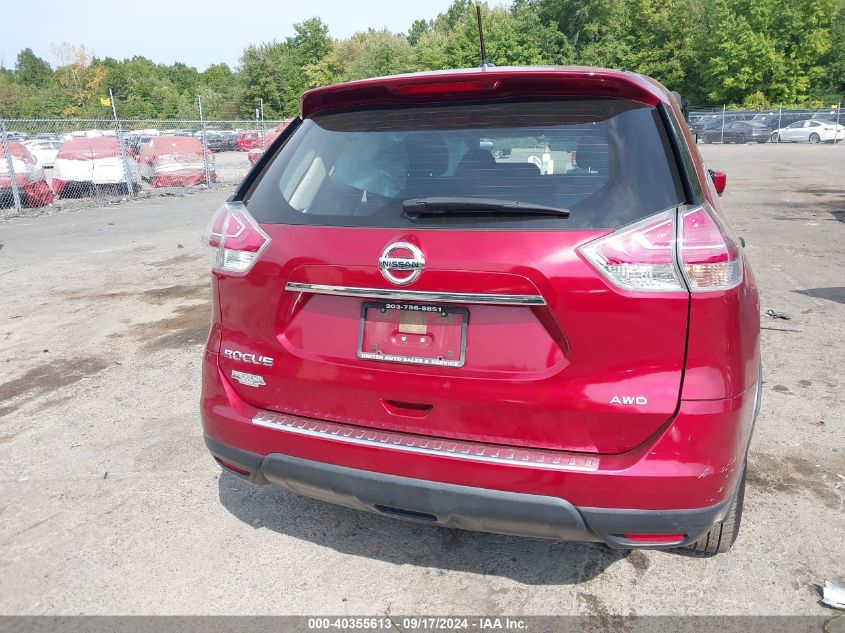 2016 Nissan Rogue S VIN: JN8AT2MV6GW142670 Lot: 40355613