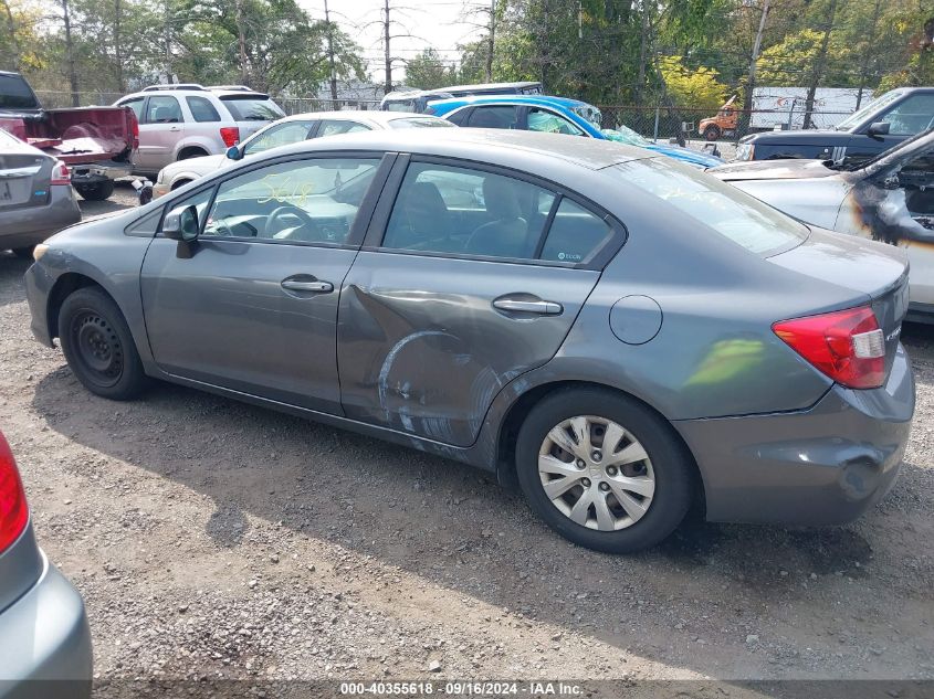 2012 Honda Civic Lx VIN: 19XFB2F56CE372182 Lot: 40355618