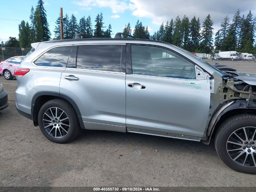 2017 Toyota Highlander Se VIN: 5TDJZRFH4HS400681 Lot: 40355730