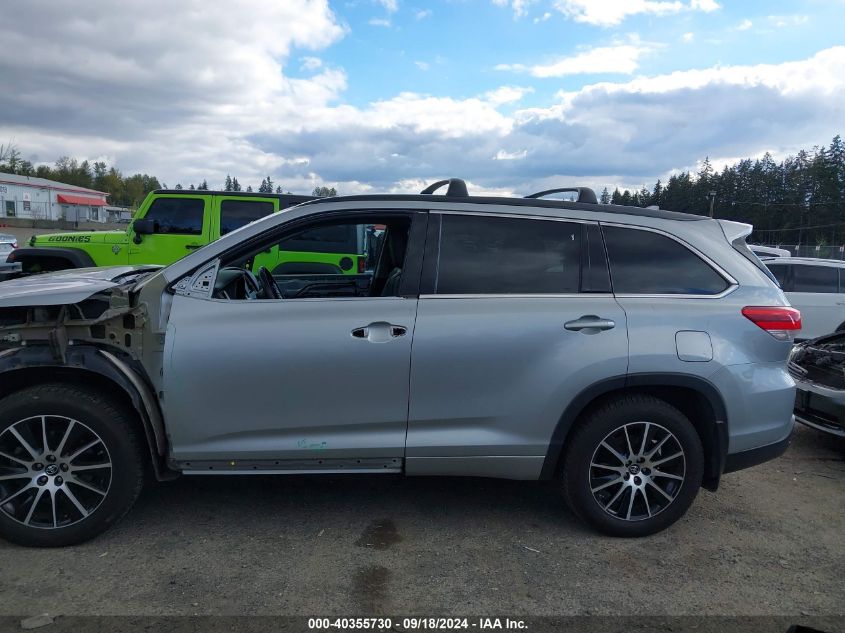 2017 Toyota Highlander Se VIN: 5TDJZRFH4HS400681 Lot: 40355730