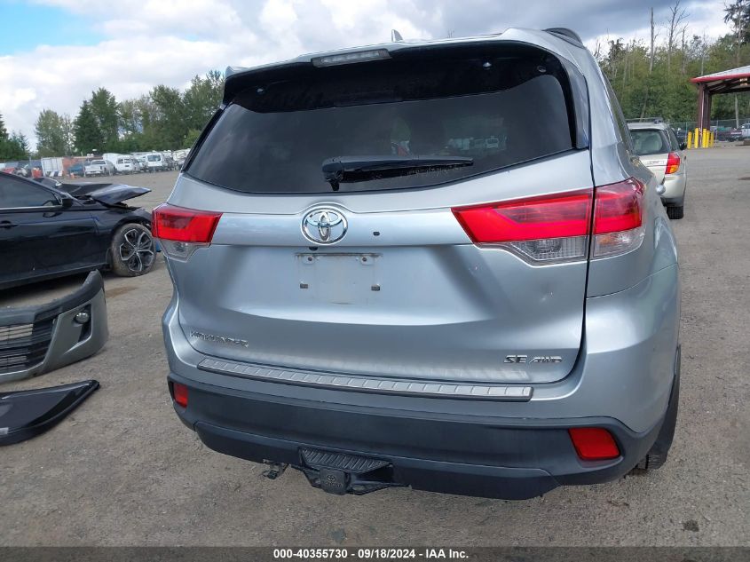 2017 Toyota Highlander Se VIN: 5TDJZRFH4HS400681 Lot: 40355730