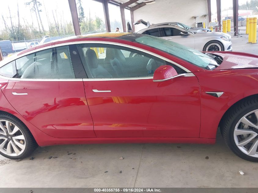 2018 Tesla Model 3 Long Range/Mid Range VIN: 5YJ3E1EA5JF003596 Lot: 40355755