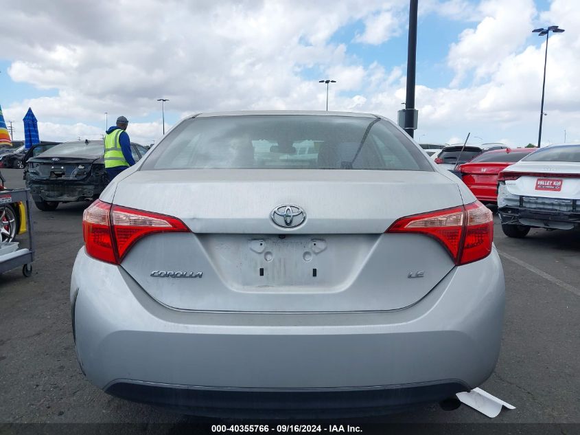 2018 Toyota Corolla Le VIN: 5YFBURHE1JP829863 Lot: 40355766