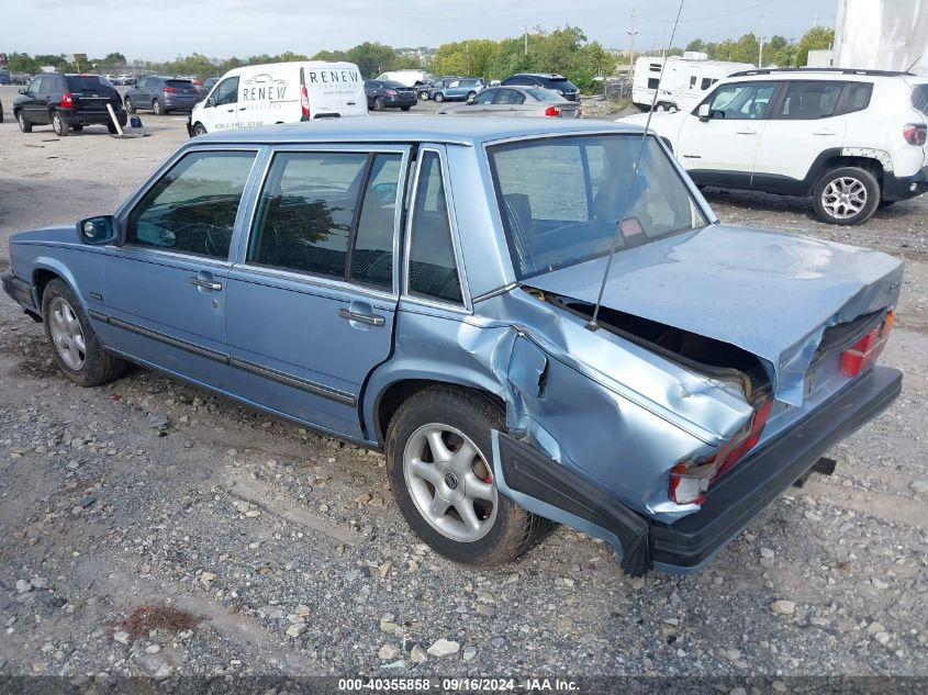 1989 Volvo 740 Gl VIN: YV1FA8843K2327068 Lot: 40355858