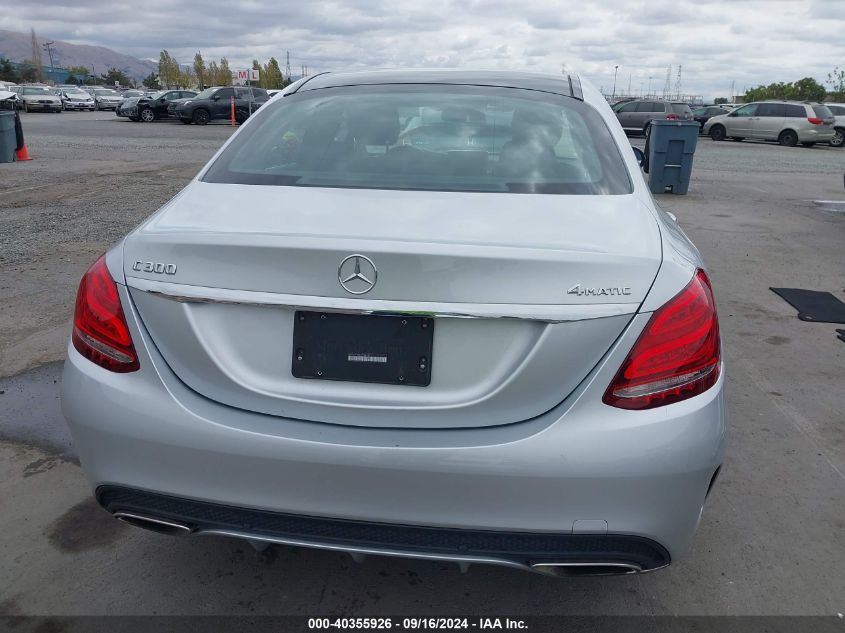 2015 Mercedes-Benz C 300 4Matic/Luxury 4Matic/Sport 4Matic VIN: 55SWF4KB1FU024217 Lot: 40355926