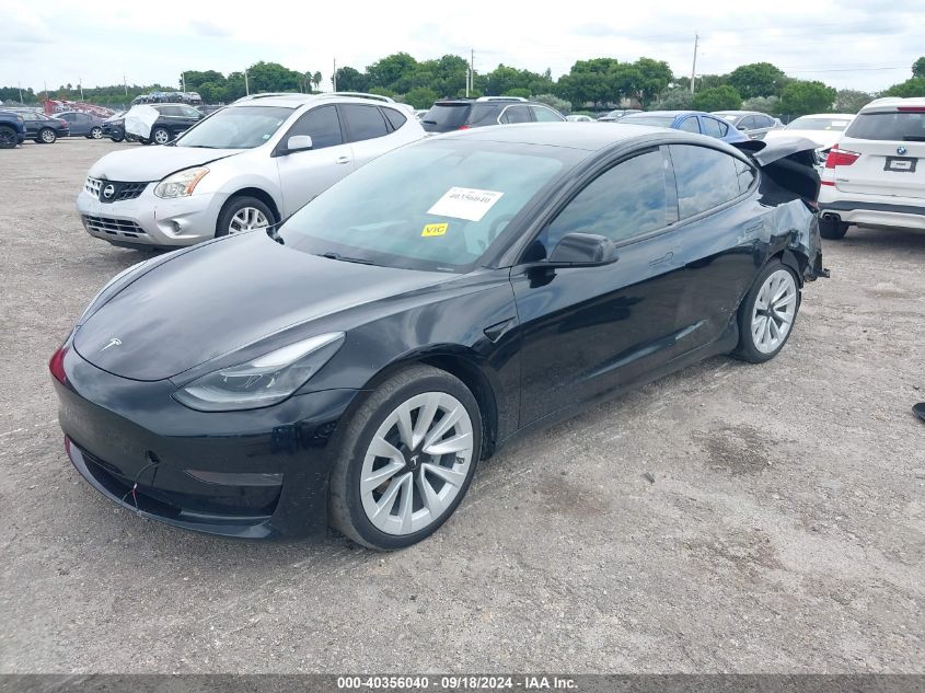 5YJ3E1EAXMF989678 2021 TESLA MODEL 3 - Image 2