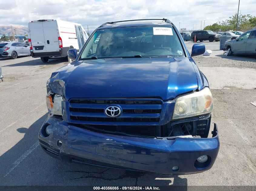 2005 Toyota Highlander Limited V6 VIN: JTEDP21A050073677 Lot: 40356085