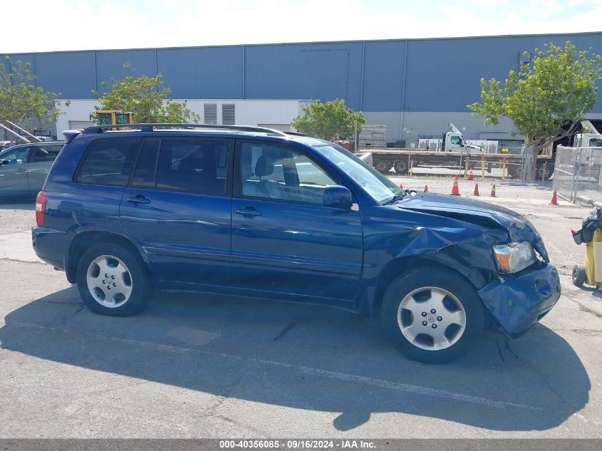 2005 Toyota Highlander Limited V6 VIN: JTEDP21A050073677 Lot: 40356085