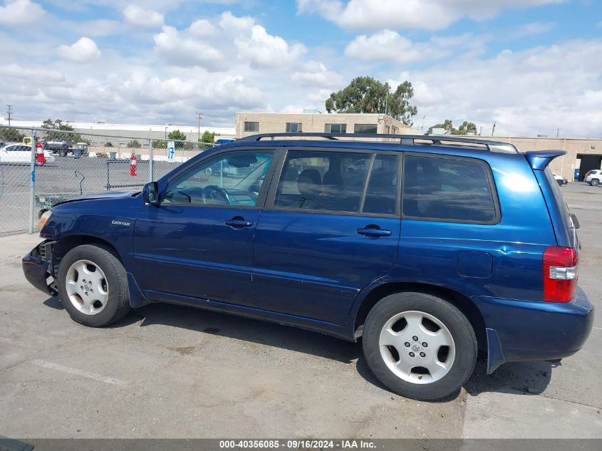 2005 Toyota Highlander Limited V6 VIN: JTEDP21A050073677 Lot: 40356085