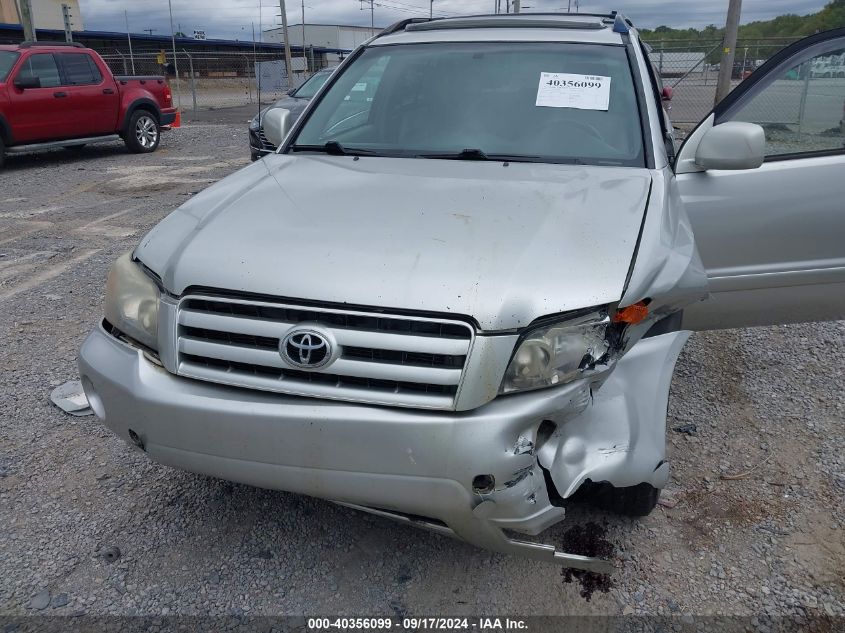 2006 Toyota Highlander V6 VIN: JTEGP21AX60116517 Lot: 40356099