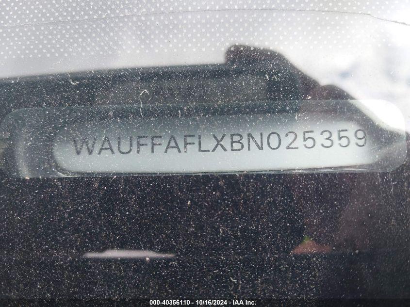 2011 Audi A4 2.0T Premium VIN: WAUFFAFLXBN025359 Lot: 40356110