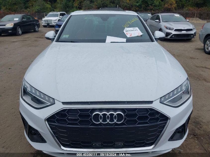 2022 Audi A4 Premium Plus 45 Tfsi S Line Quattro S Tronic VIN: WAUEAAF44NN002277 Lot: 40356111