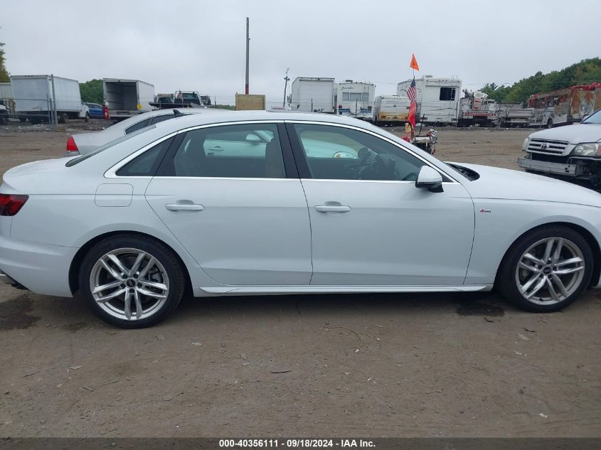 2022 Audi A4 Premium Plus 45 Tfsi S Line Quattro S Tronic VIN: WAUEAAF44NN002277 Lot: 40356111