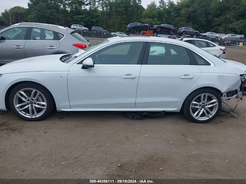 2022 Audi A4 Premium Plus 45 Tfsi S Line Quattro S Tronic VIN: WAUEAAF44NN002277 Lot: 40356111