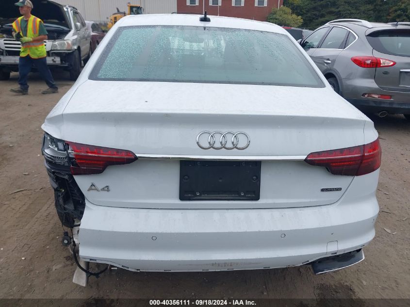 2022 Audi A4 Premium Plus 45 Tfsi S Line Quattro S Tronic VIN: WAUEAAF44NN002277 Lot: 40356111