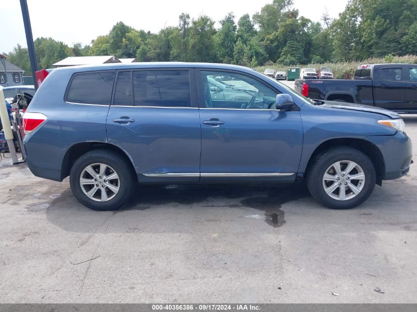 2013 Toyota Highlander Base V6 VIN: 5TDBK3EH5DS277569 Lot: 40356386