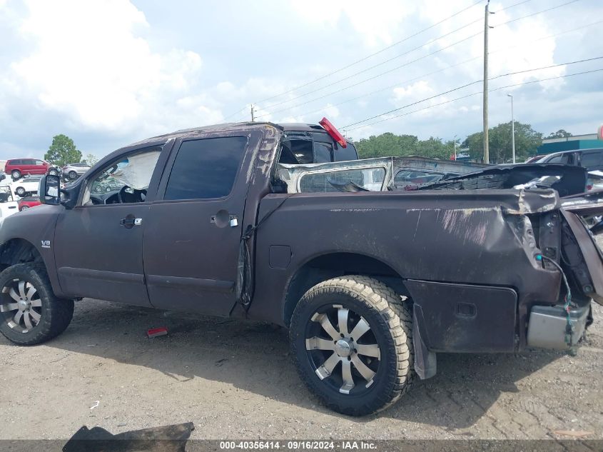 2004 Nissan Titan Le VIN: 1N6AA07A74N541116 Lot: 40356414