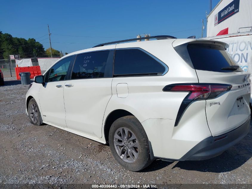 2021 Toyota Sienna Xle VIN: 5TDYRKEC2MS036704 Lot: 40356443