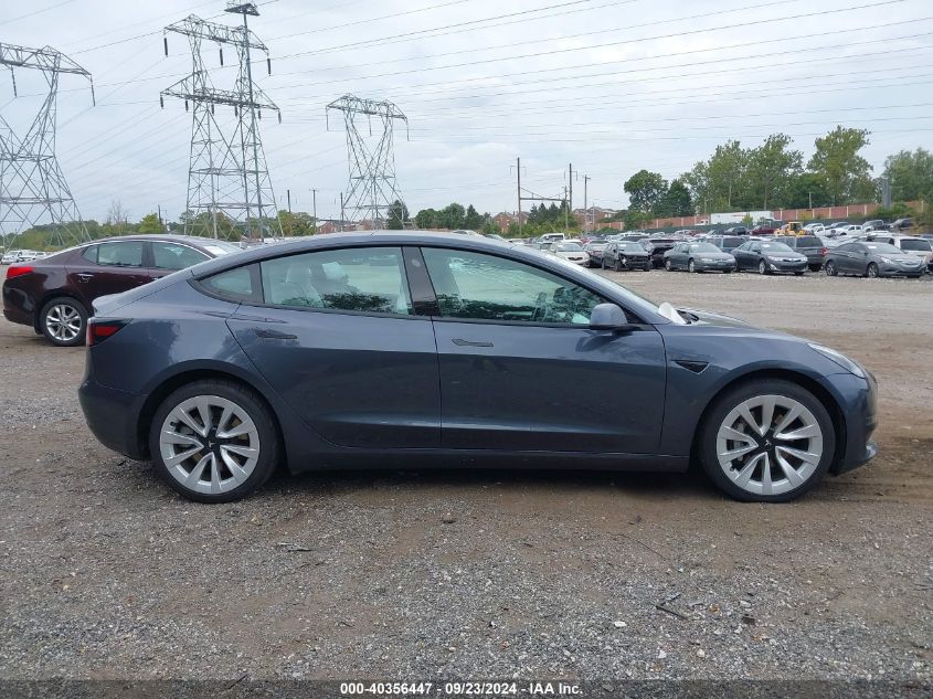 2021 Tesla Model 3 Standard Range Plus Rear-Wheel Drive VIN: 5YJ3E1EA5MF097208 Lot: 40356447