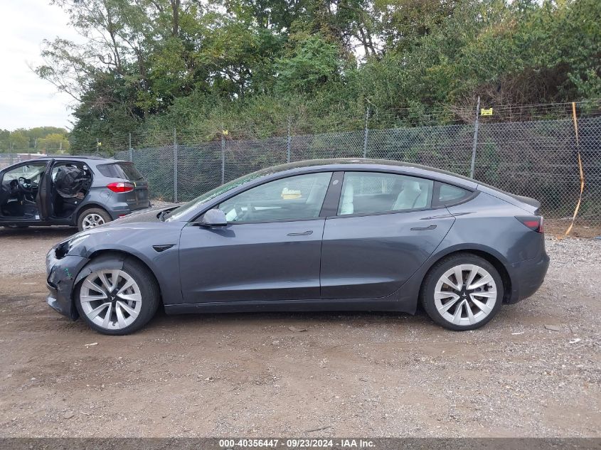 2021 Tesla Model 3 Standard Range Plus Rear-Wheel Drive VIN: 5YJ3E1EA5MF097208 Lot: 40356447