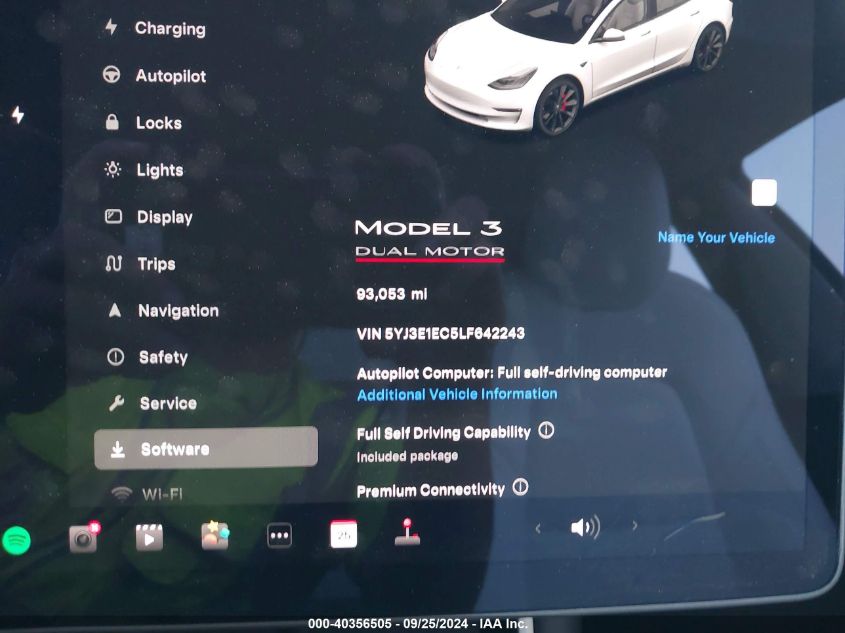 2020 Tesla Model 3 Performance Dual Motor All-Wheel Drive VIN: 5YJ3E1EC5LF642243 Lot: 40356505