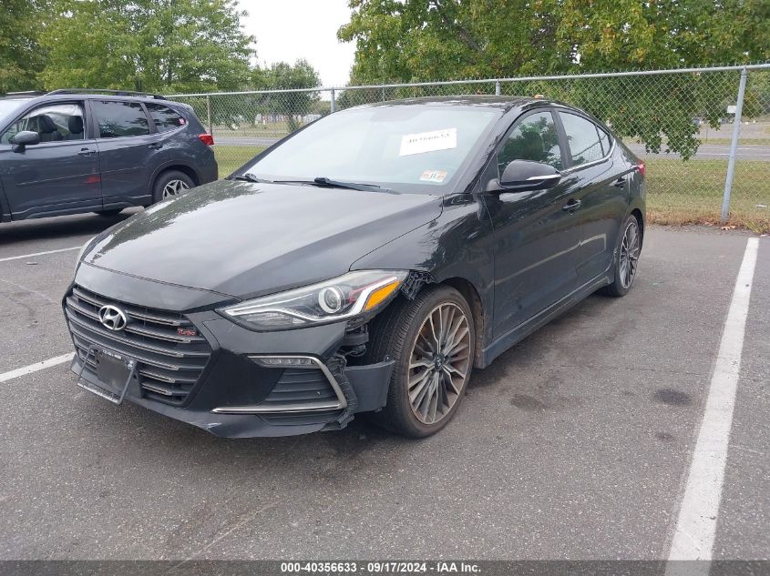 2018 Hyundai Elantra Sport VIN: KMHD04LB7JU477763 Lot: 40356633