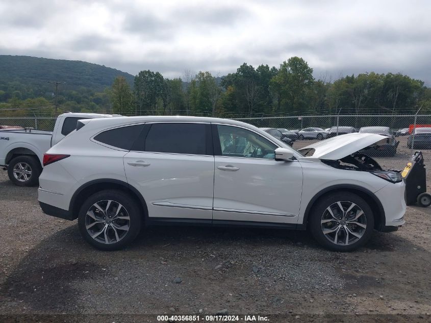 2022 Acura Mdx Technology Package VIN: 5J8YE1H43NL033549 Lot: 40356851