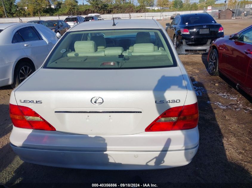 2001 Lexus Ls 430 VIN: JTHBN30FX10003858 Lot: 40356886