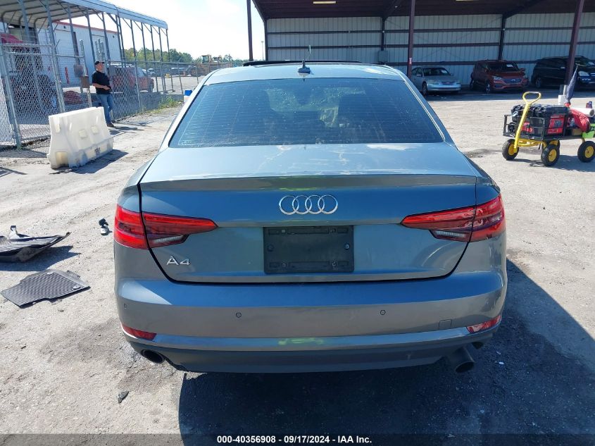 2017 Audi A4 2.0T Premium VIN: WAUGNAF43HN019380 Lot: 40356908