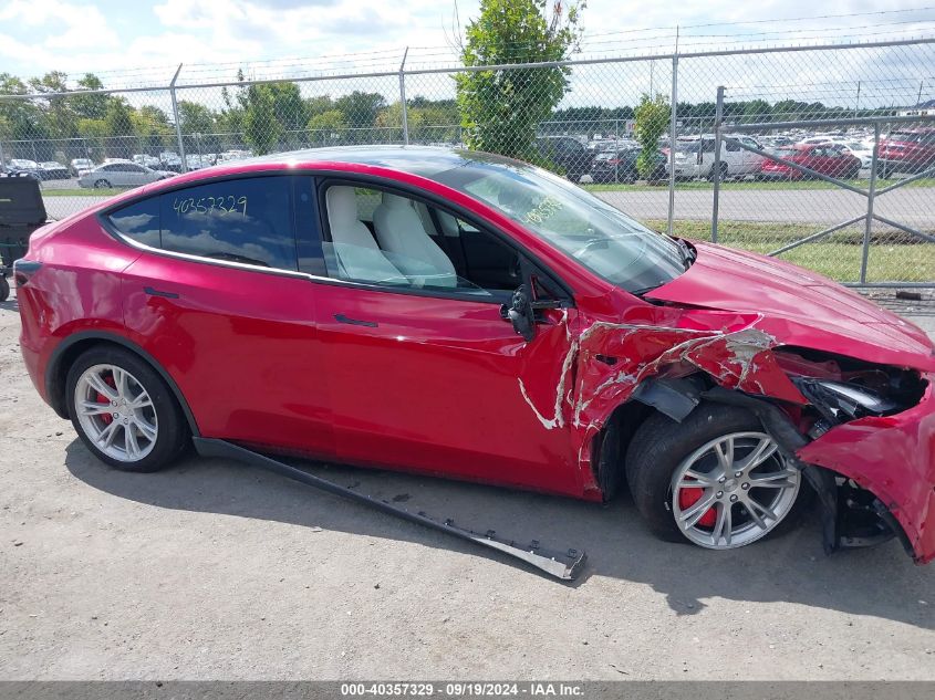 2022 Tesla Model Y Long Range Dual Motor All-Wheel Drive VIN: 7SAYGDEEXNF512970 Lot: 40357329