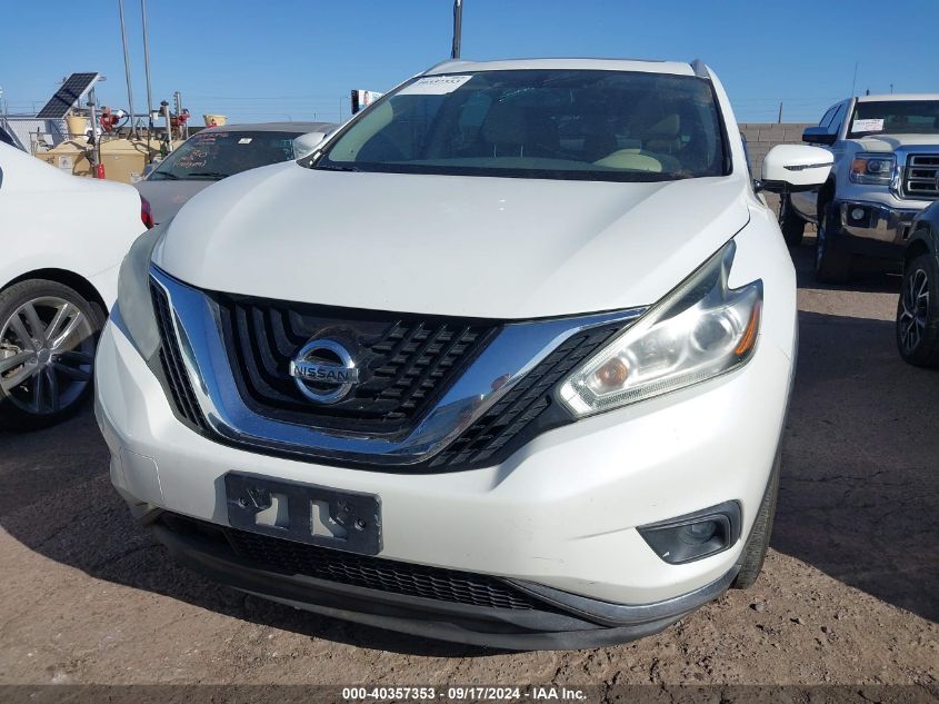 2015 Nissan Murano Sl VIN: 5N1AZ2MH2FN270229 Lot: 40357353