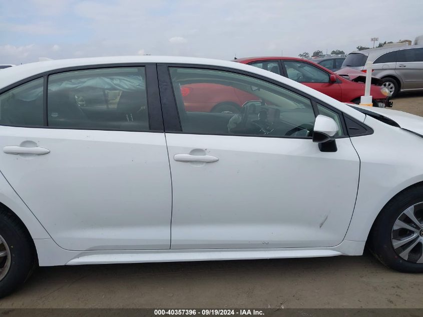 2022 Toyota Corolla Hybrid Le VIN: JTDEAMDE6N3001787 Lot: 40357396