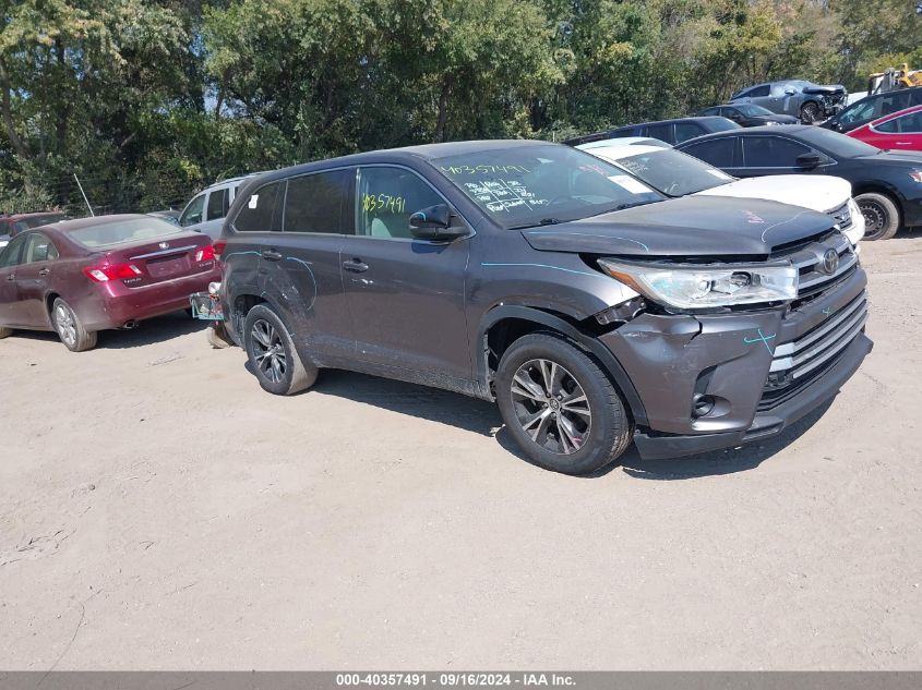 2019 Toyota Highlander Le VIN: 5TDZARFH4KS044377 Lot: 40357491