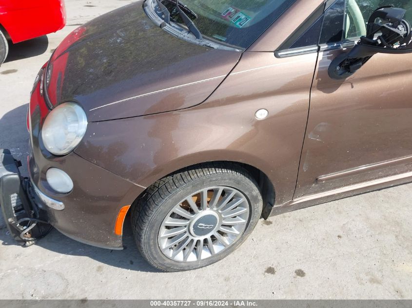 2012 Fiat 500 Lounge VIN: 3C3CFFCR0CT366125 Lot: 40357727