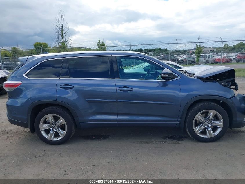 2016 Toyota Highlander Limited V6 VIN: 5TDDKRFH2GS248822 Lot: 40357844